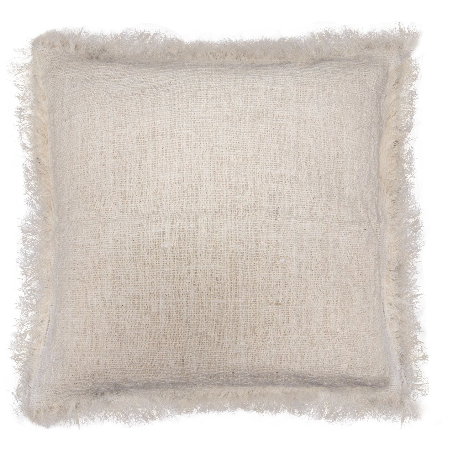 Linen Cushion Cover 45x45cm with fringe - Luna Panther
