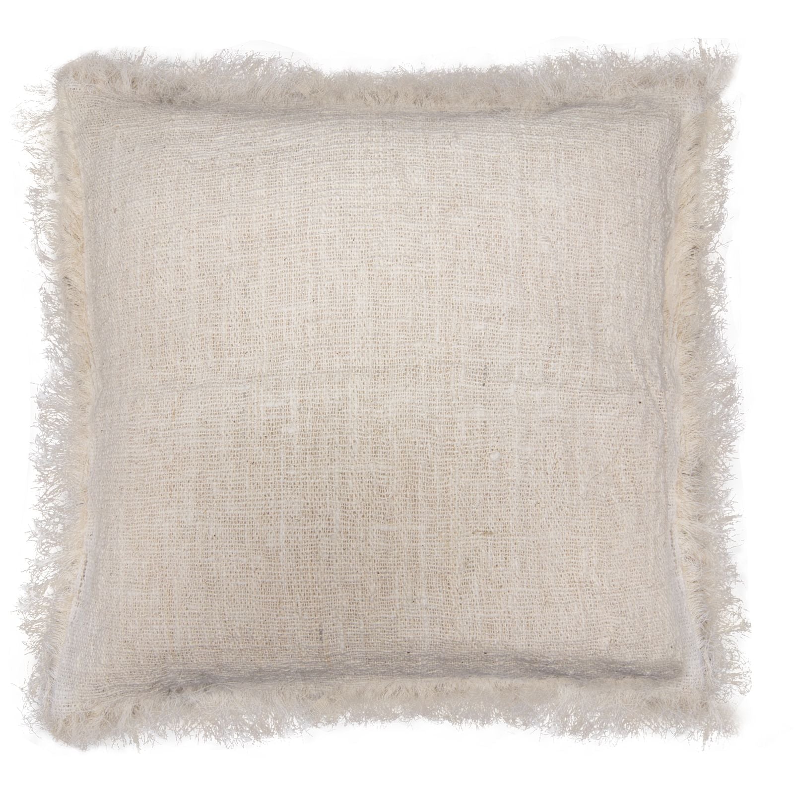 Linen Cushion Cover 45x45cm with fringe - Luna Panther