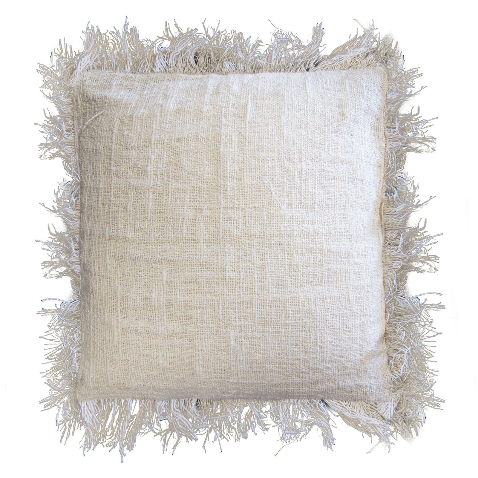 Linen Cushion Cover 60x60cm with fringe - Luna Panther