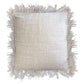 Linen Cushion Cover 60x60cm with fringe - Luna Panther