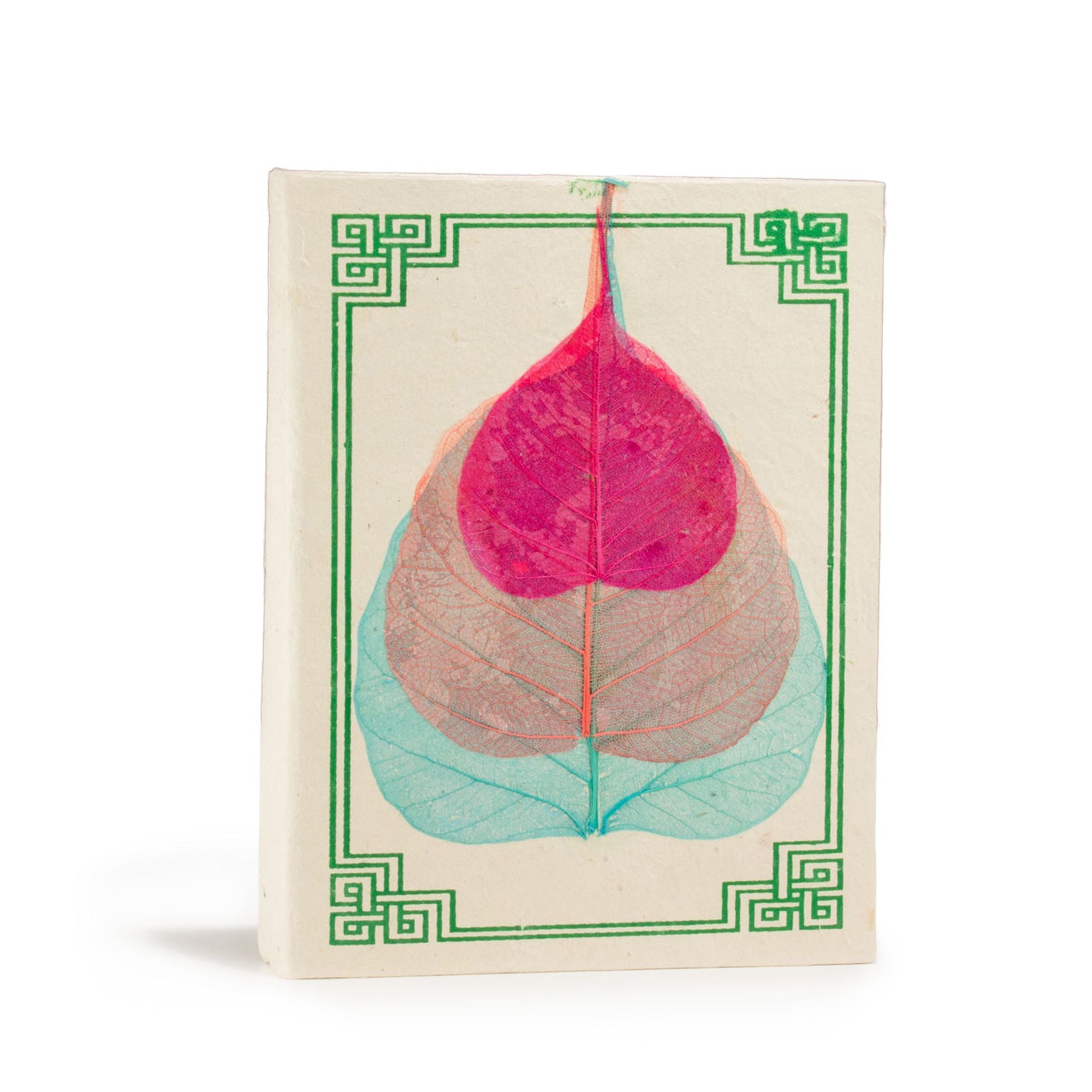 Lokta Bodhi Leaf Notebook - Medium (15x12cm) - 45 Leaves - Assorted - Luna Panther