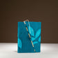 Lokta Bold Floral Bamboo Lock Notebook - Medium (15x12cm) - 45 Leaves - Midnight Blue - Luna Panther