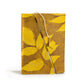 Lokta Bold Floral Bamboo Lock Notebook - Medium (15x12cm) - 45 Leaves - Mustard Brown - Luna Panther