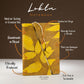Lokta Bold Floral Bamboo Lock Notebook - Medium (15x12cm) - 45 Leaves - Mustard Brown - Luna Panther
