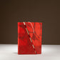 Lokta Bold Floral Bamboo Lock Notebook - Medium (15x12cm) - 45 Leaves - Ruby - Luna Panther