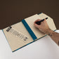 Lokta Bold Floral Notebook - Large (21x15cm) - 45 Leaves - Includes Bookmark - Midnight Blue - Luna Panther