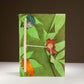 Lokta Bold Floral Notebook - Large (21x15cm) - 45 Leaves - Includes Bookmark - Moss Green - Luna Panther