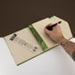 Lokta Bold Floral Notebook - Large (21x15cm) - 45 Leaves - Includes Bookmark - Moss Green - Luna Panther