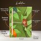 Lokta Bold Floral Notebook - Large (21x15cm) - 45 Leaves - Includes Bookmark - Moss Green - Luna Panther