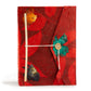 Lokta Bold Floral Notebook - Large (21x15cm) - 45 Leaves - Includes Bookmark - Ruby - Luna Panther