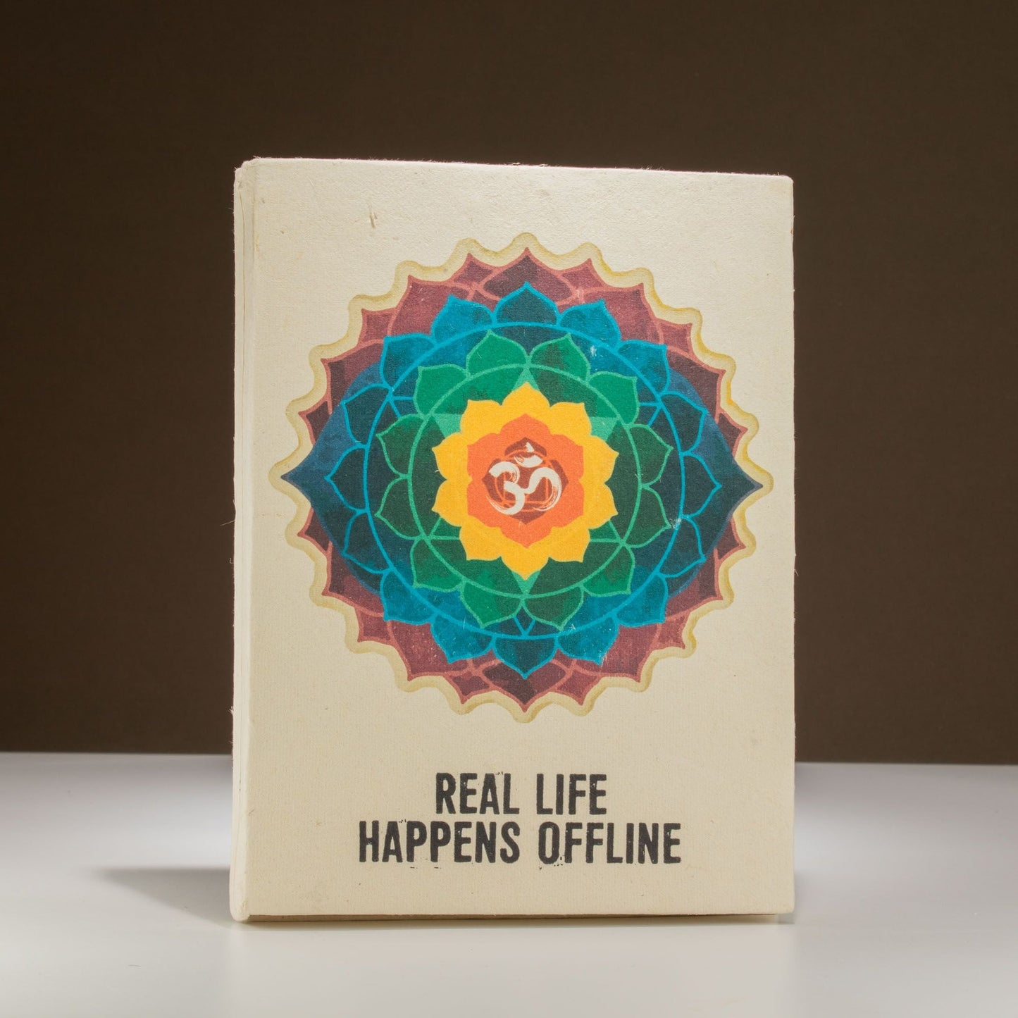 Lokta Inspiration Notebook - Real Life - Large (21x15cm) - 45 Leaves - Includes Bookmark - Luna Panther