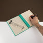 Lokta Mini Tiles Notebook - Large (21x15cm) - 45 Leaves - Includes Bookmark - Teal - Luna Panther