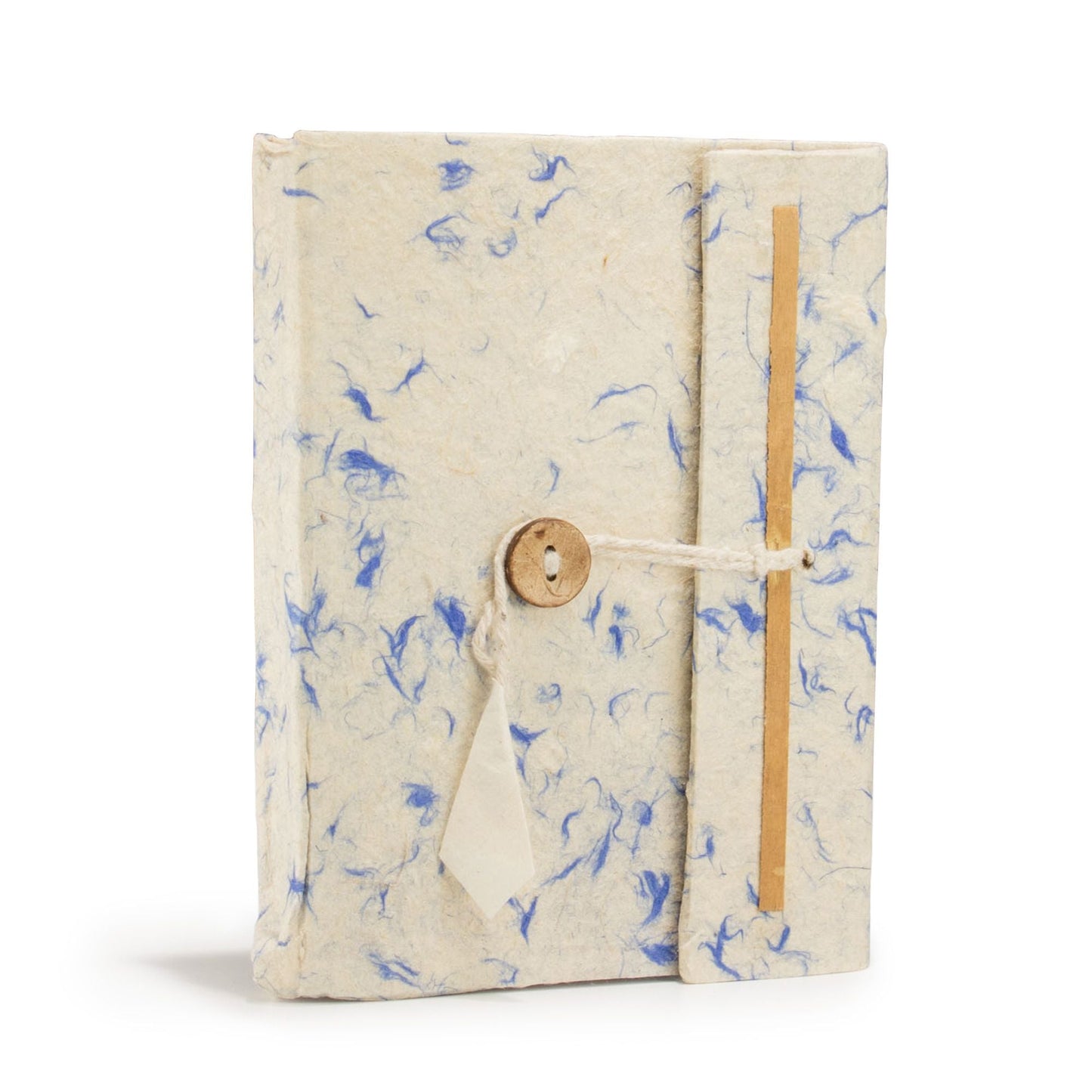Lokta Mixed Blue Cotton Notebook - Medium (15x12cm) - 45 Leaves - Luna Panther