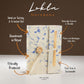 Lokta Mixed Blue Cotton Notebook - Mini (12x8cm) - 40 Leaves - Luna Panther