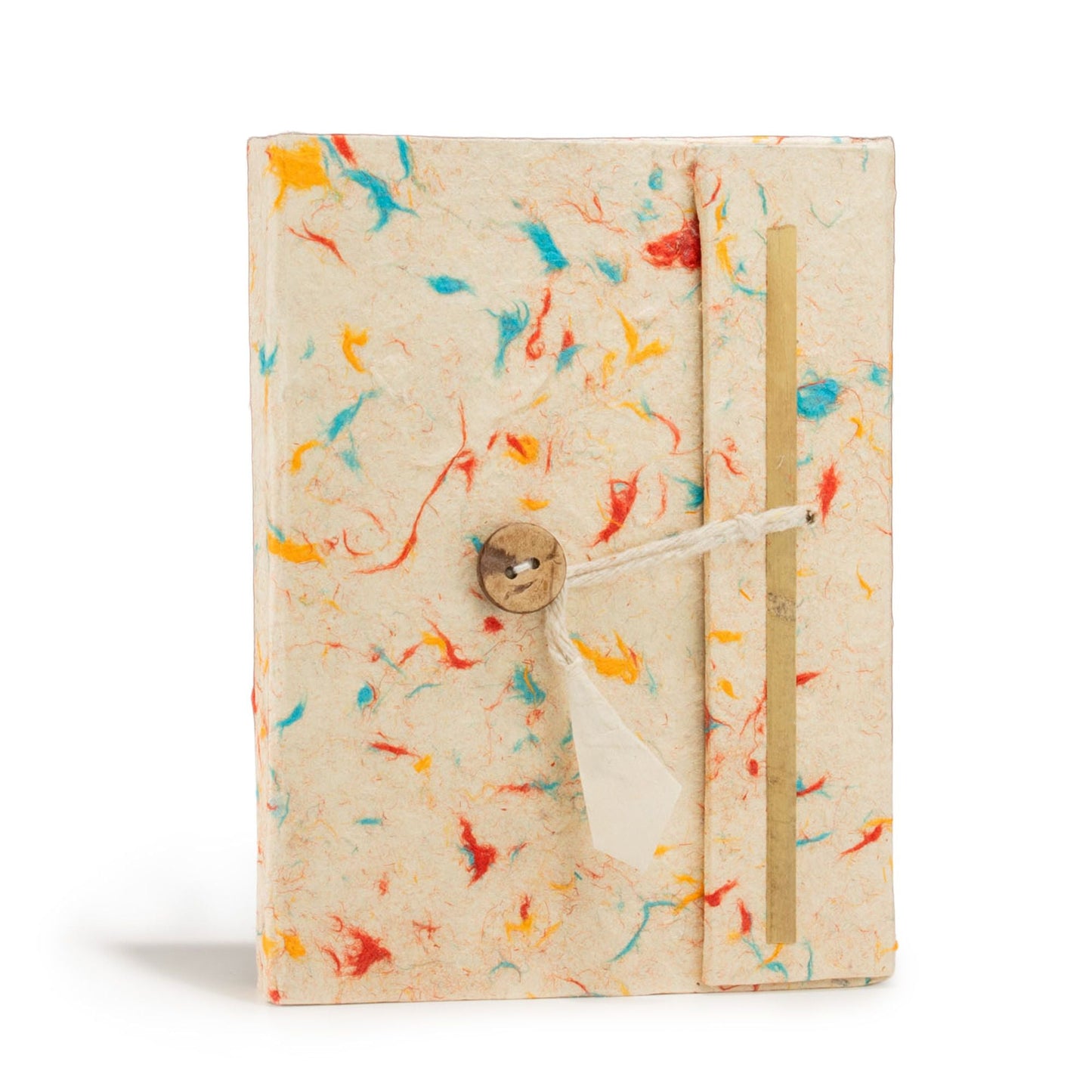 Lokta Mixed Colour Cotton Notebook - Medium (15x12cm) - 45 Leaves - Luna Panther