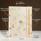 Lokta Mixed Flowers Notebook - Large (21x15cm) - 45 Leaves - Includes Bookmark - Luna Panther