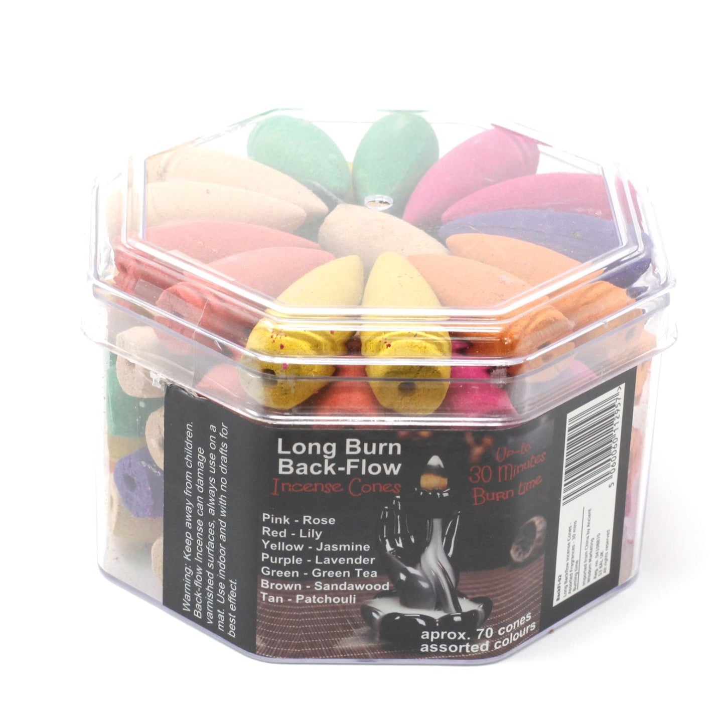 Long Backflow Incense Cones - Assorted Fragrances - 30 mins Burning time - Luna Panther