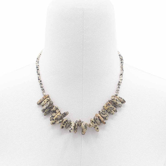 Longstone Gem Necklace - Dalmatian Stone - Luna Panther