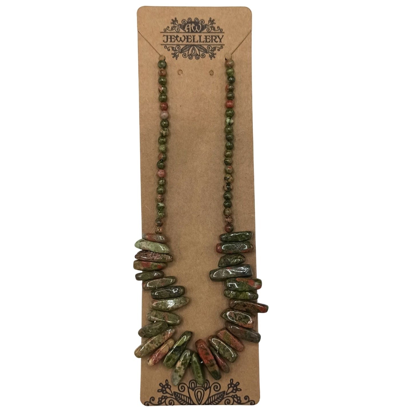Longstone Gem Necklace - Unakite - Luna Panther
