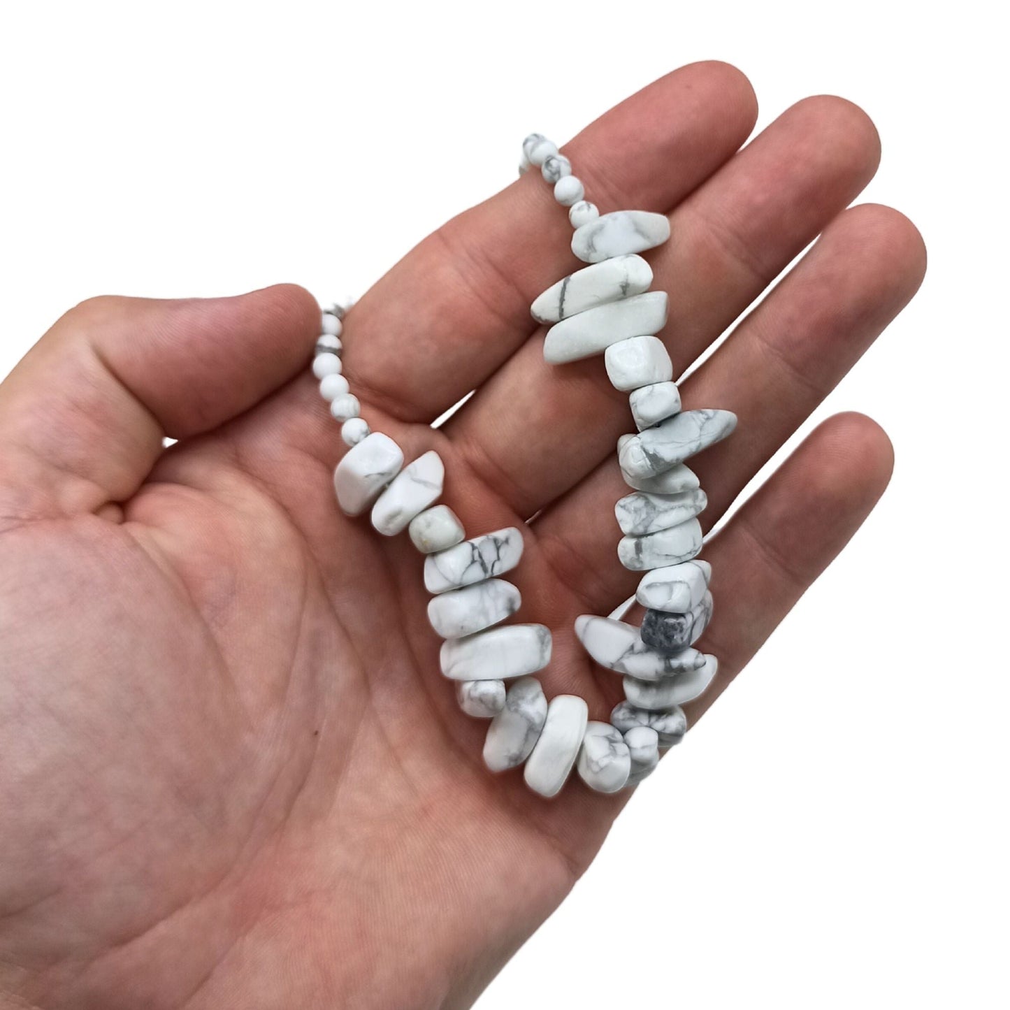Longstone Gem Necklace - White Jasper - Luna Panther