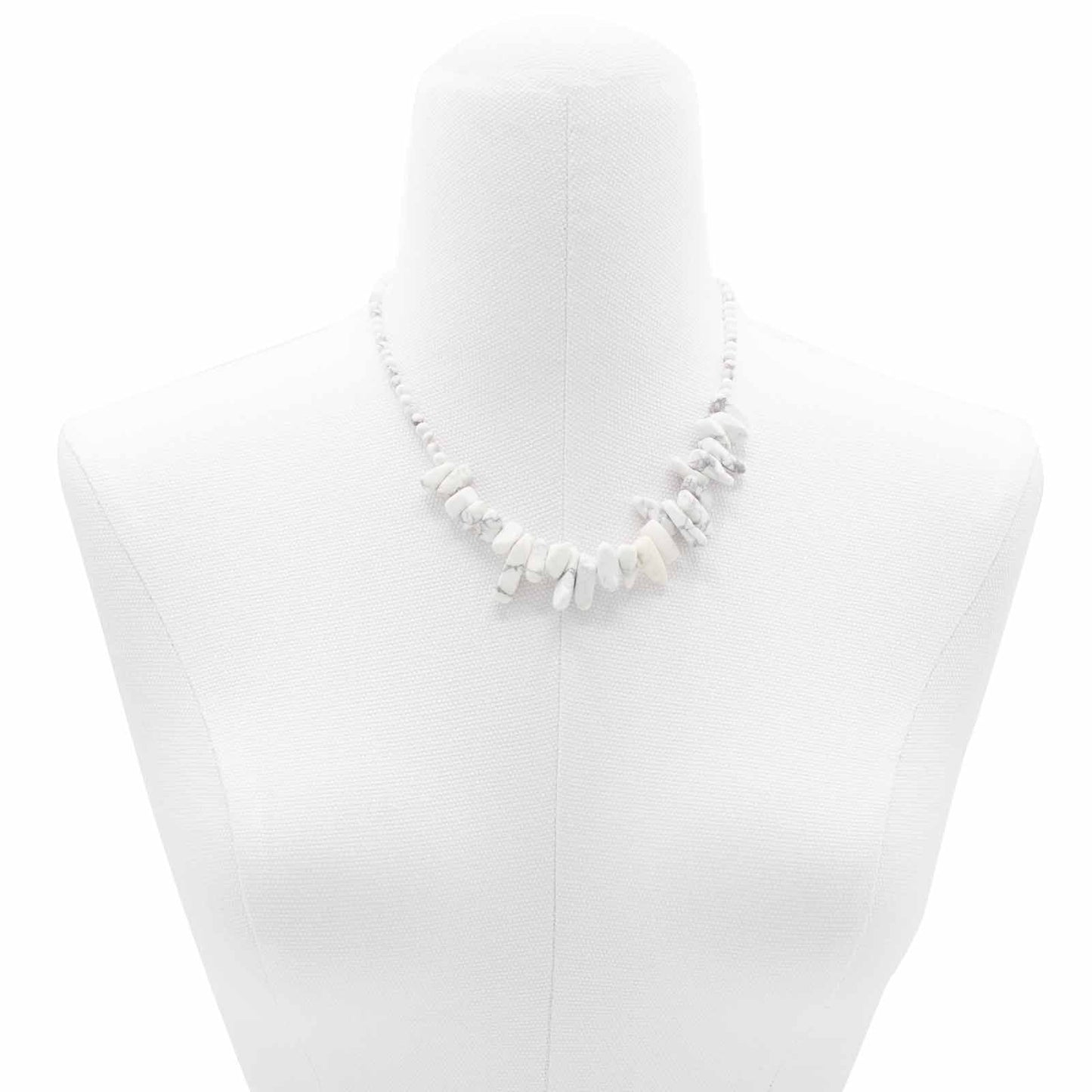 Longstone Gem Necklace - White Jasper - Luna Panther