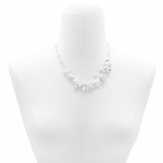 Longstone Gem Necklace - White Jasper - Luna Panther alternate view