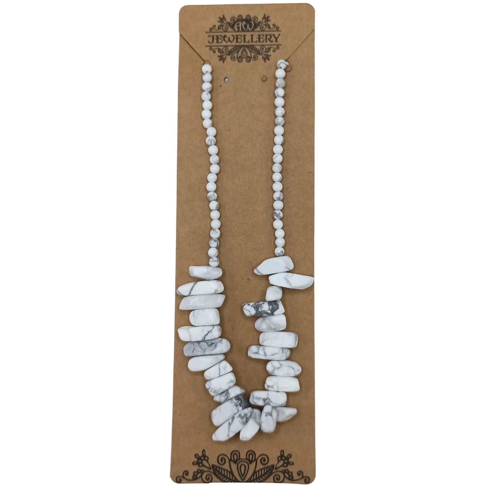Longstone Gem Necklace - White Jasper - Luna Panther