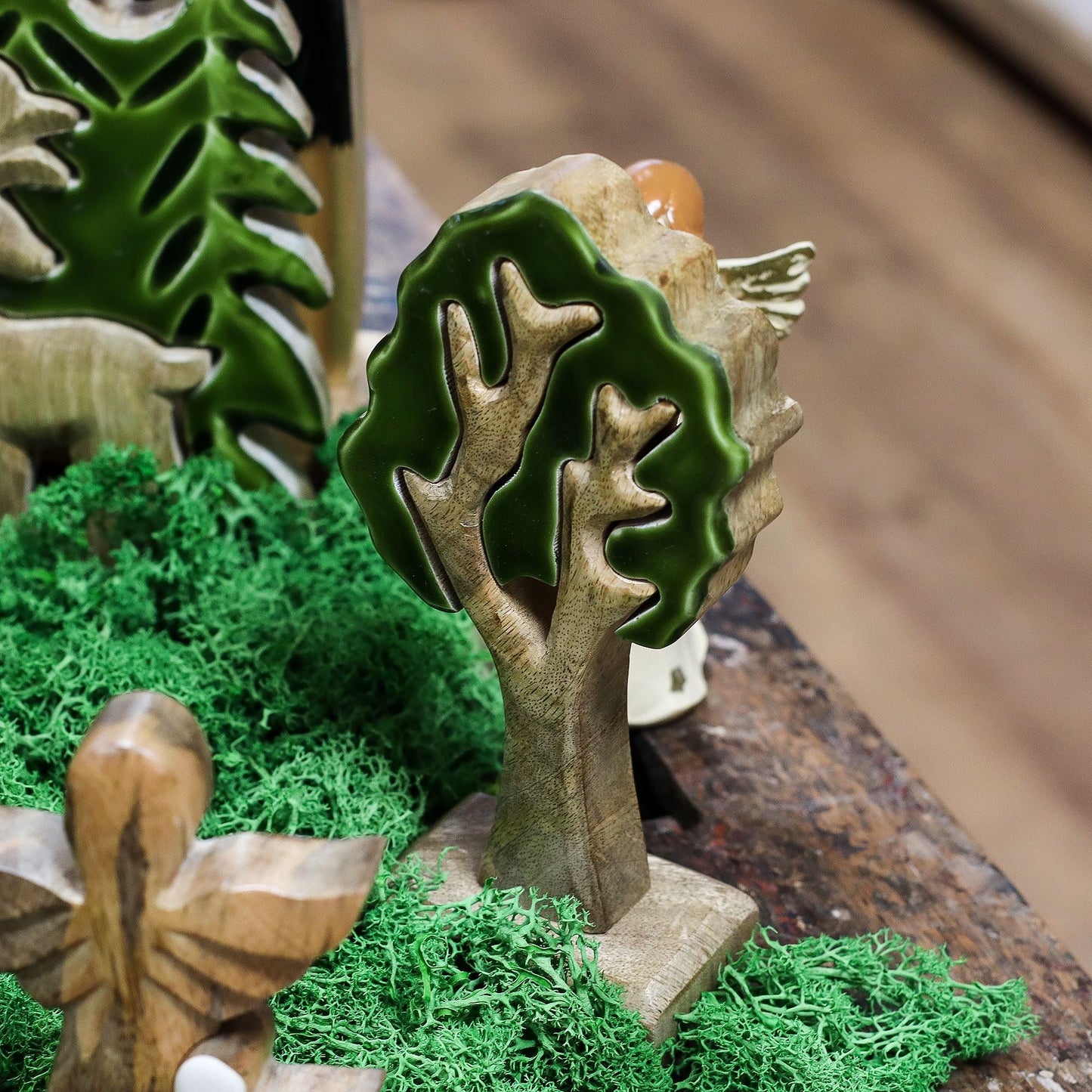 Lost in the Forest - Single Tree 3D Wooden Decoration - 20x10cm - Luna Panther