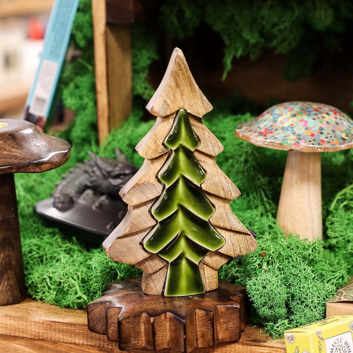 Lost in the Forest - Small Tree in a Tree Wooden Decoration - 15x10cm - Luna Panther