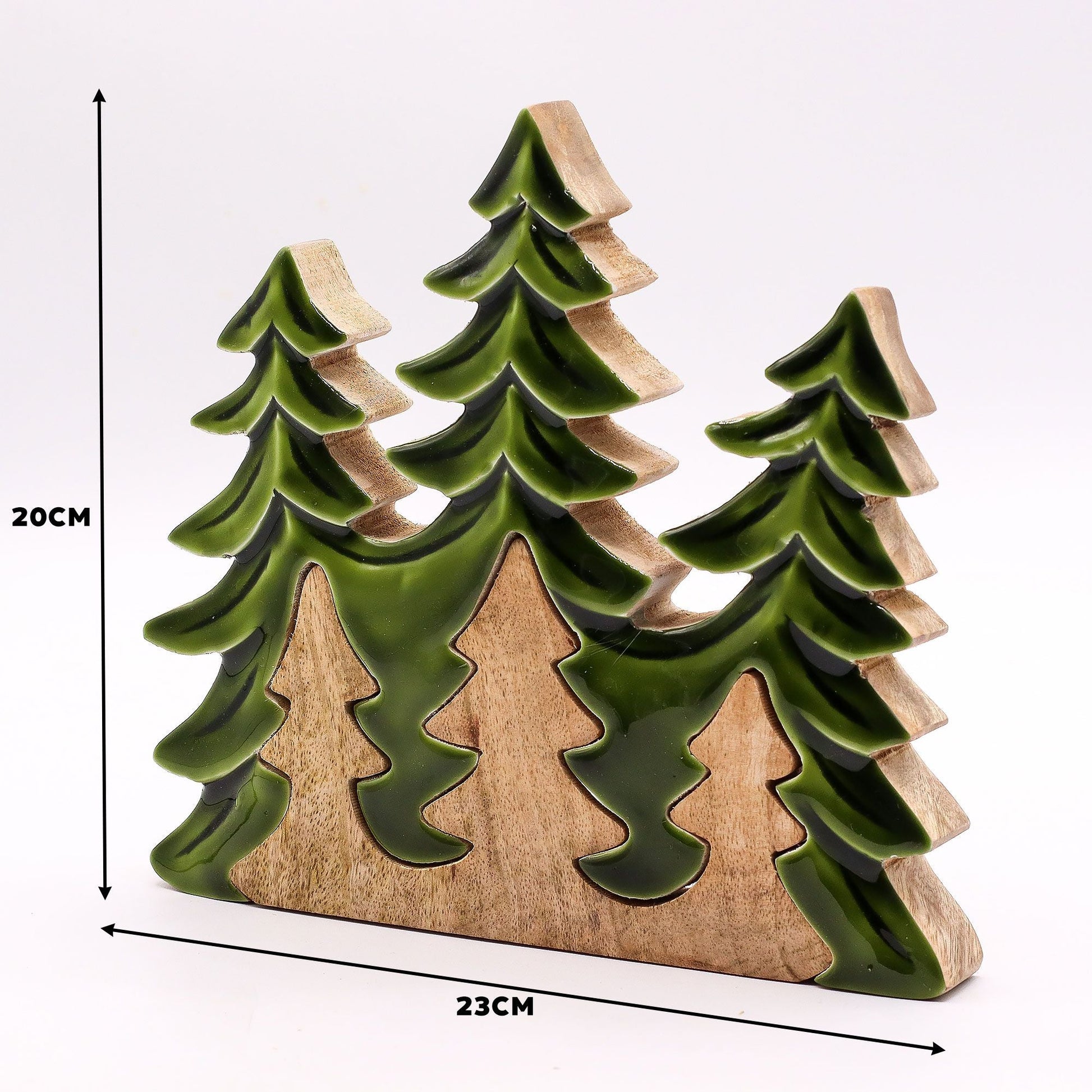 Lost in the Forest - Three Trees 3D Wooden Decoration - 20x23cm - Luna Panther
