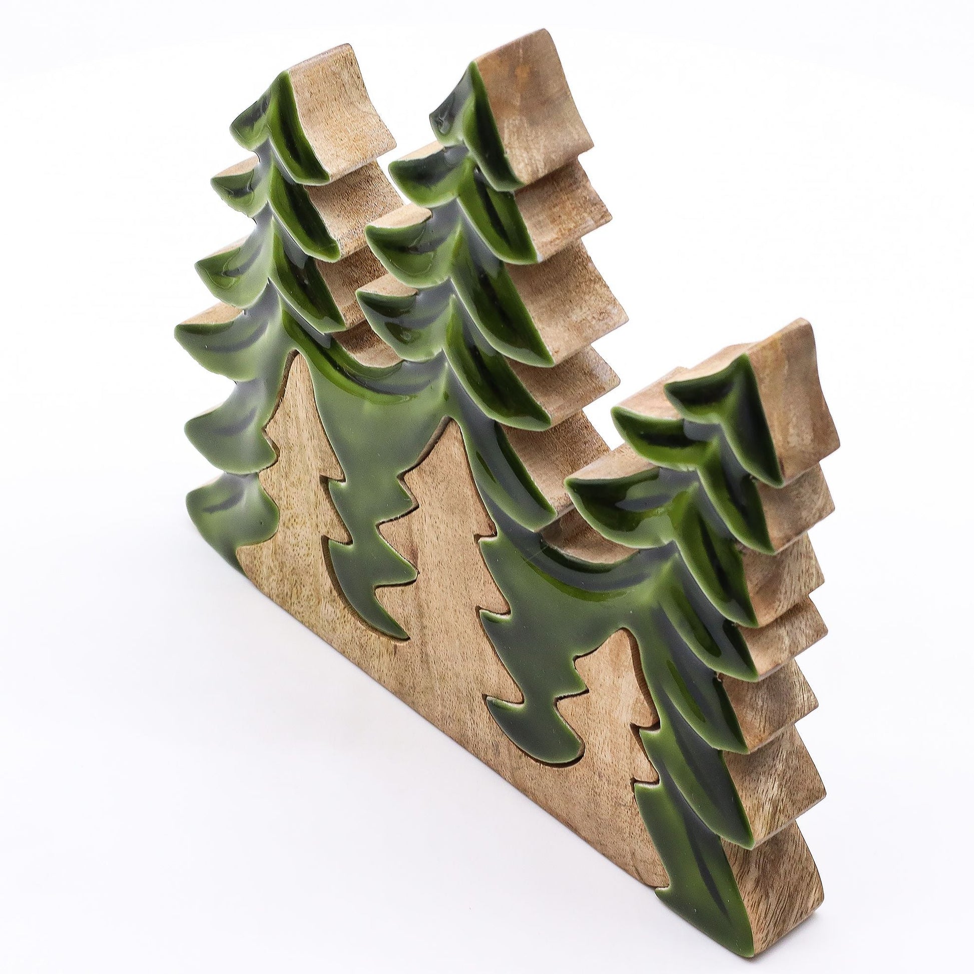 Lost in the Forest - Three Trees 3D Wooden Decoration - 20x23cm - Luna Panther