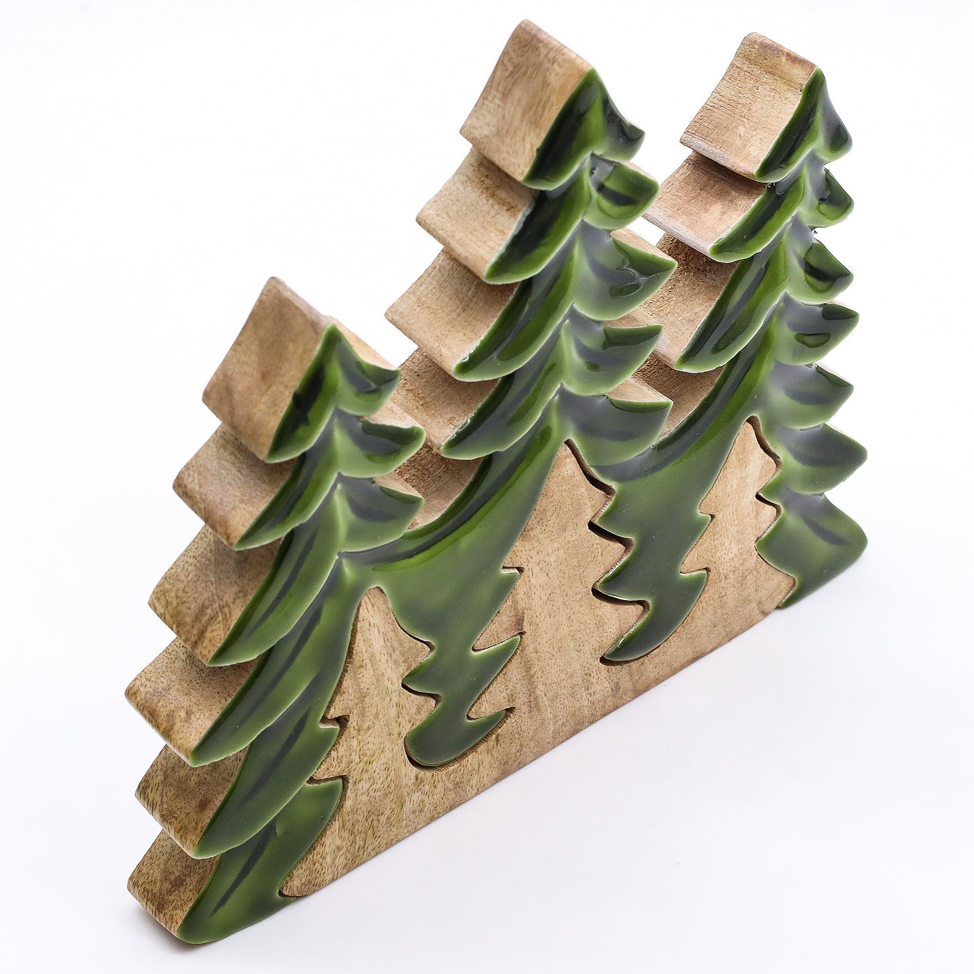 Lost in the Forest - Three Trees 3D Wooden Decoration - 20x23cm - Luna Panther