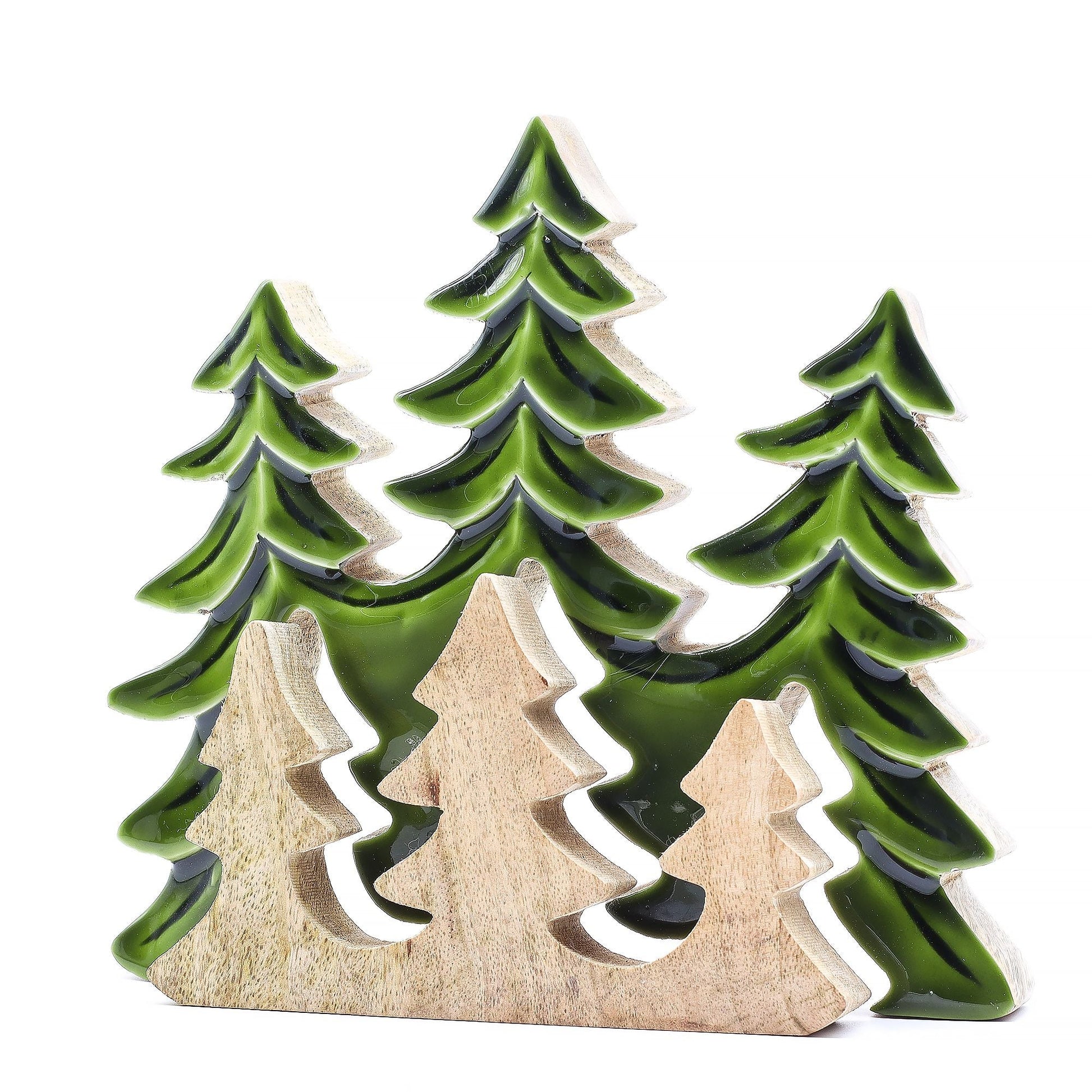 Lost in the Forest - Three Trees 3D Wooden Decoration - 20x23cm - Luna Panther