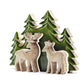 Lost in the Forest - Two Deer in the Forest 3D Wooden Decoration - 18x23cm - Luna Panther