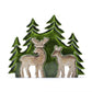 Lost in the Forest - Two Deer in the Forest 3D Wooden Decoration - 18x23cm - Luna Panther