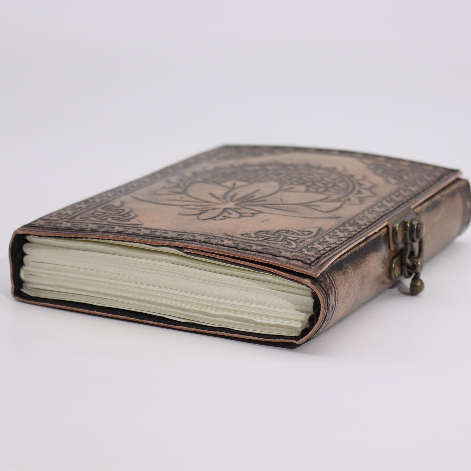 Lotus Madala - Esoteric Notebook - Antique Grey - 200 pages Stitch Edge - 17.5x12.5x3cm - Luna Panther
