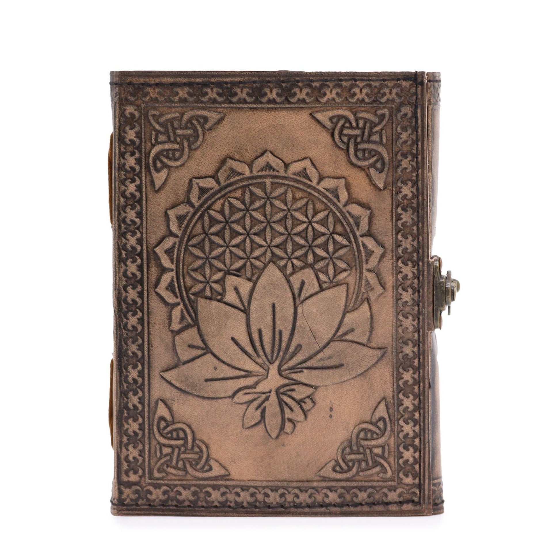 Lotus Madala - Esoteric Notebook - Antique Grey - 200 pages Stitch Edge - 17.5x12.5x3cm - Luna Panther