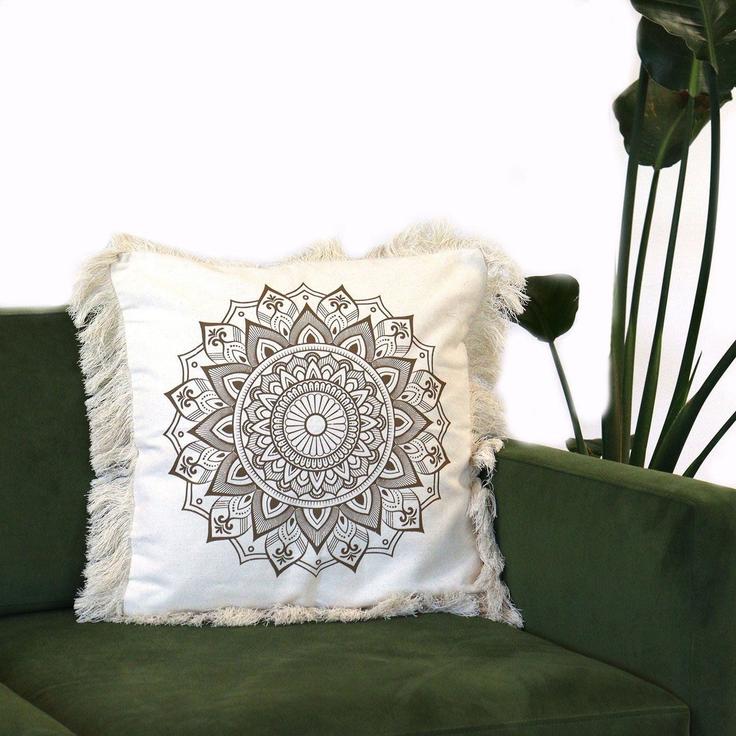 Lotus Mandala Cushion Cover - 45x45cm - bronze - Luna Panther