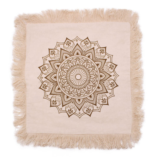 Lotus Mandala Cushion Cover - 45x45cm - bronze - Luna Panther