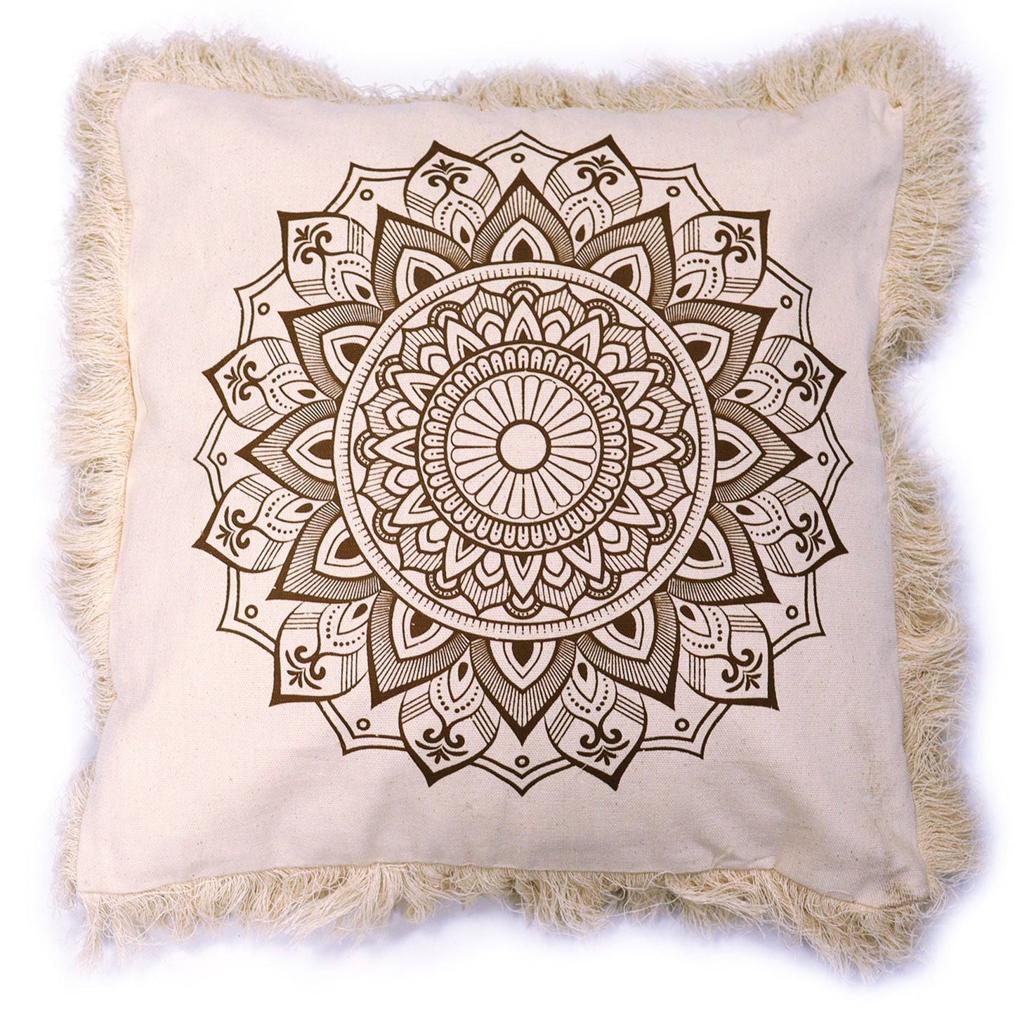 Lotus Mandala Cushion Cover - 45x45cm - bronze - Luna Panther
