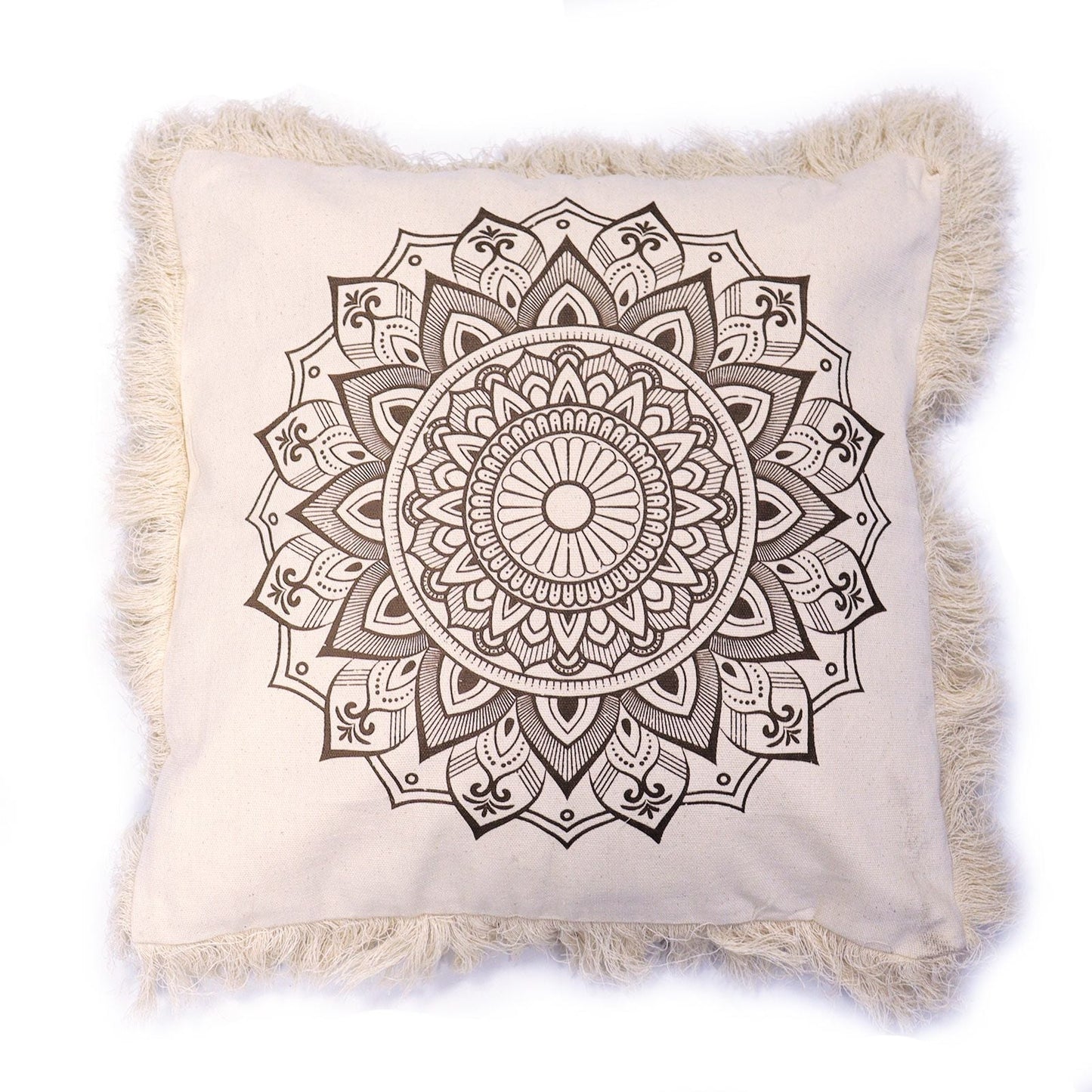 Lotus Mandala Cushion Cover - 60x60cm - bronze - Luna Panther
