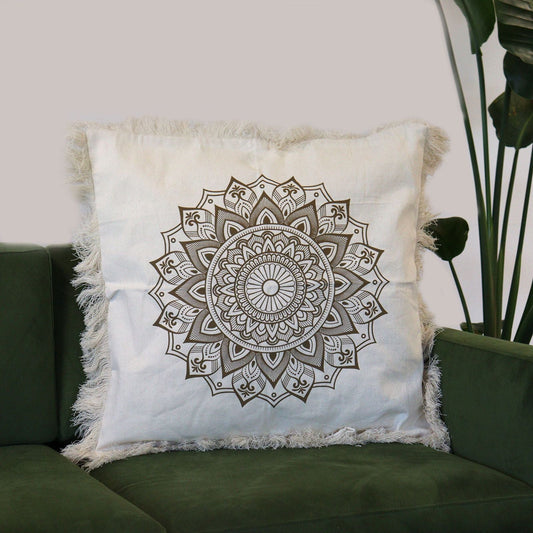 Lotus Mandala Cushion Cover - 60x60cm - bronze - Luna Panther alternate view