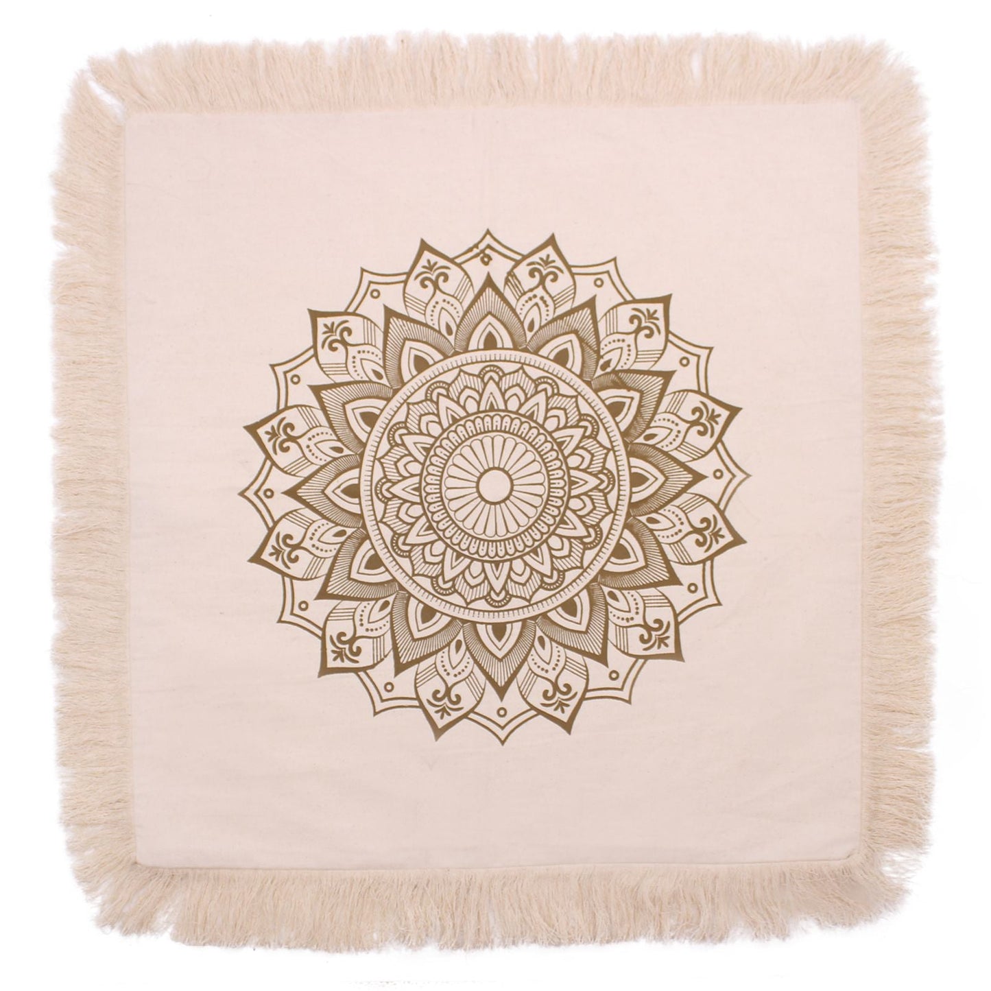 Lotus Mandala Cushion Cover - 60x60cm - bronze - Luna Panther