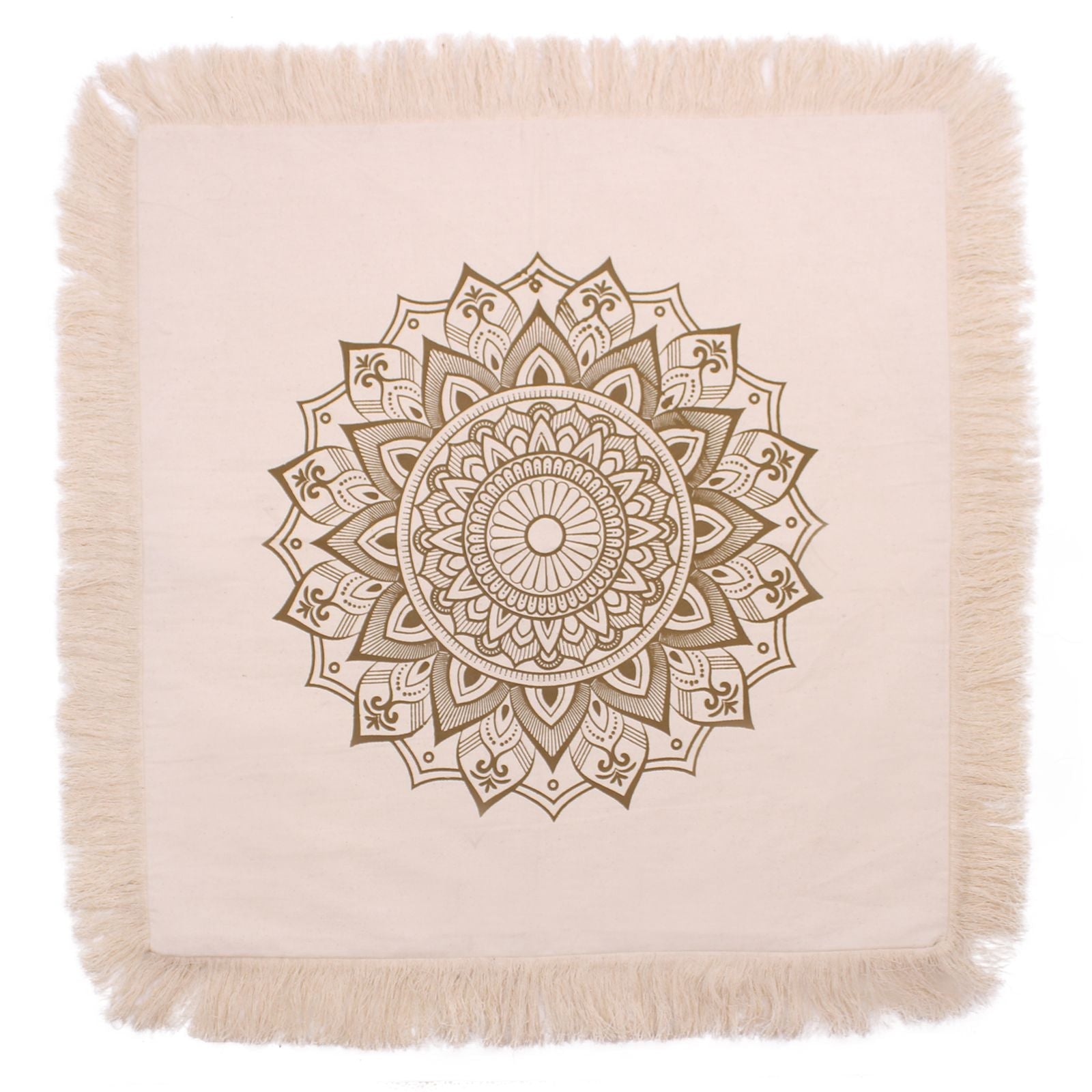 Lotus Mandala Cushion Cover - 60x60cm - bronze - Luna Panther