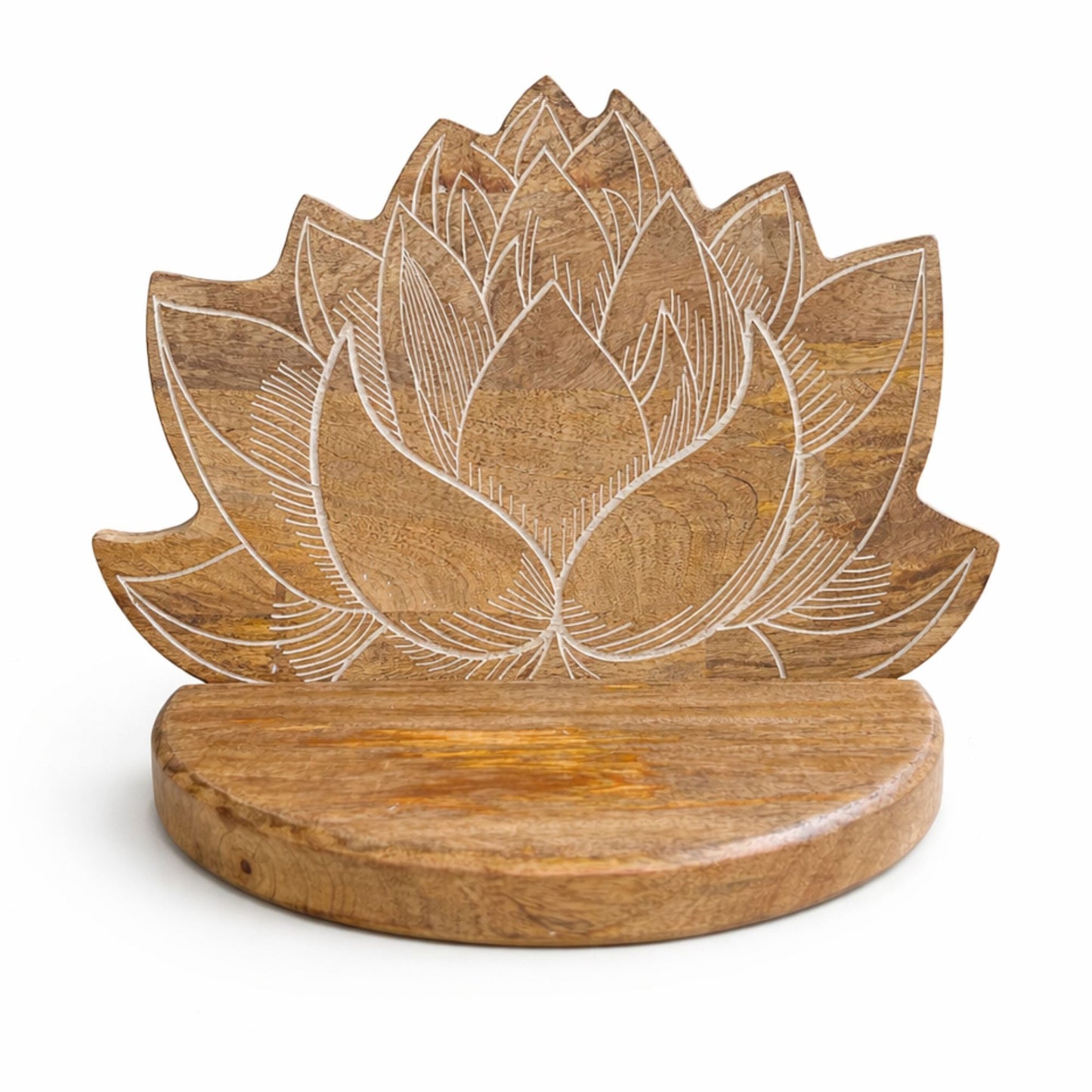 Lotus Wall Shelf White Wash - Luna Panther
