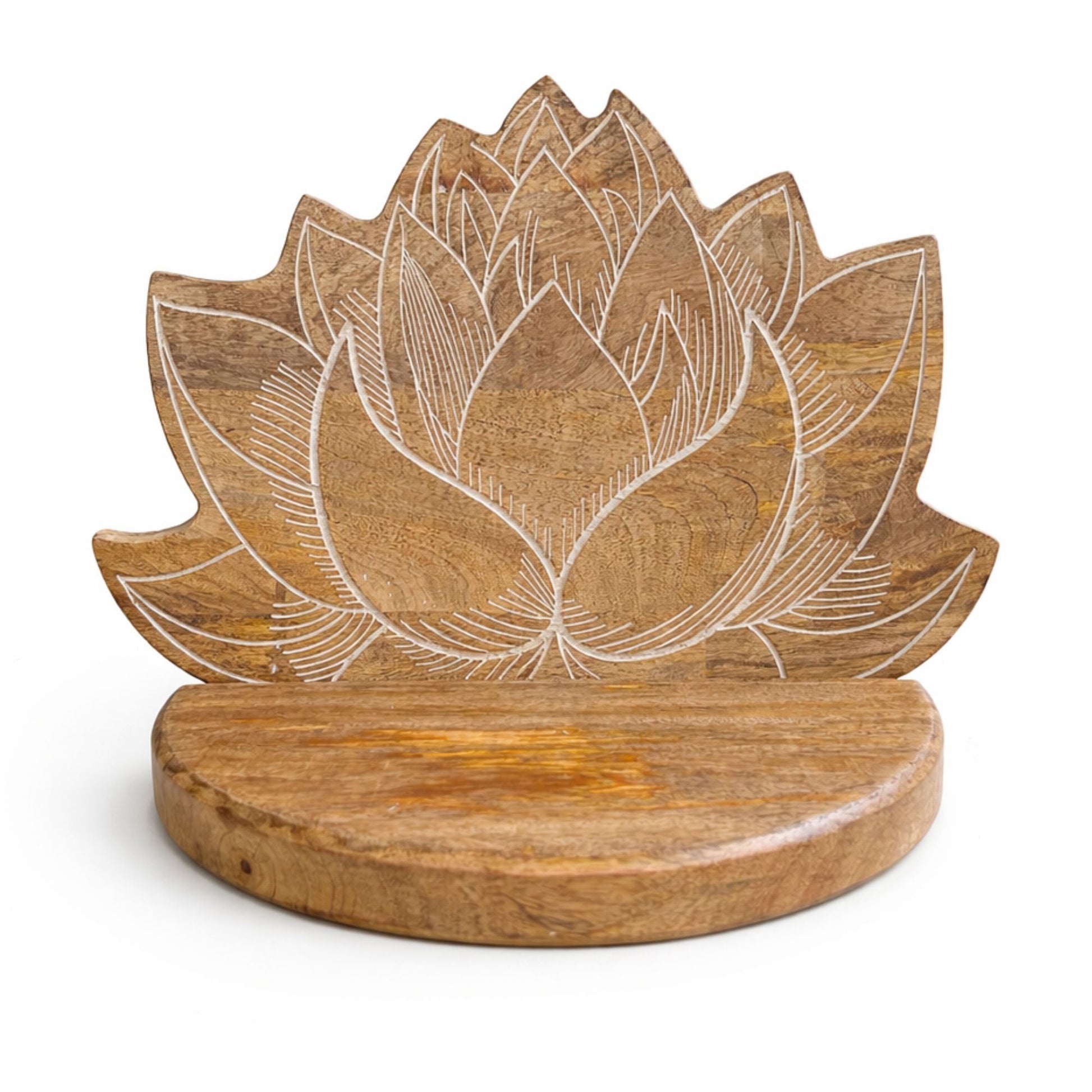 Lotus Wall Shelf White Wash - Luna Panther