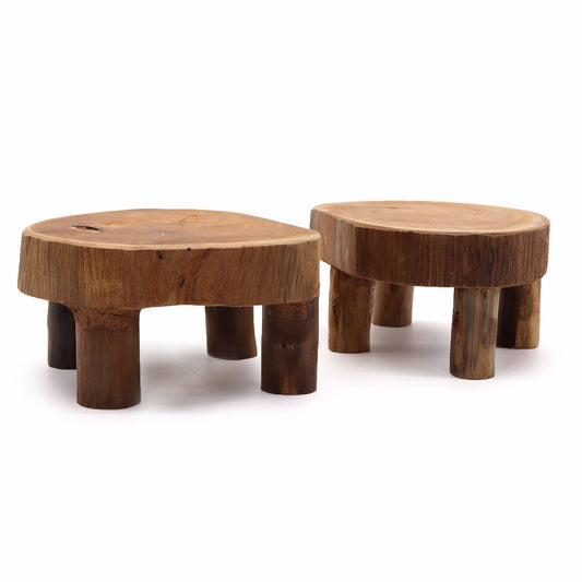 Low Teak Pad Display – 24 × 10 cm — product, image 1 of 4.