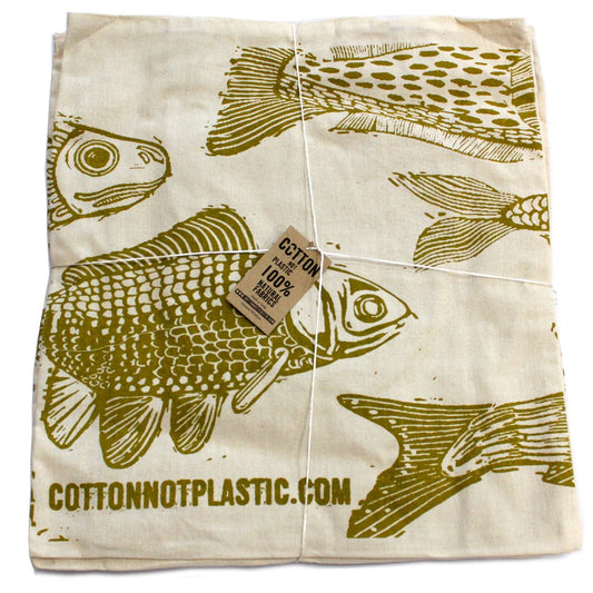 Polished Lrg 2x4oz Reversable Cotton Bag 38x42cm - (2 designs) featuring natural patterning and unique variations - Luna Panther