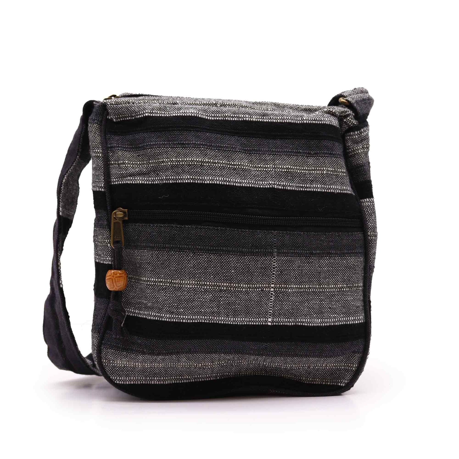 Polished Lrg Nepal Sling Bag (Adjustable Strap) - Mountain Granite featuring natural patterning and unique variations - Luna Panther