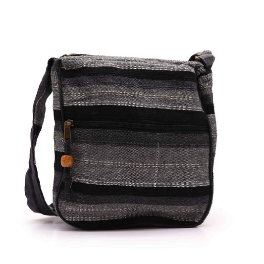 Polished Lrg Nepal Sling Bag (Adjustable Strap) - Mountain Granite featuring natural patterning and unique variations - Luna Panther